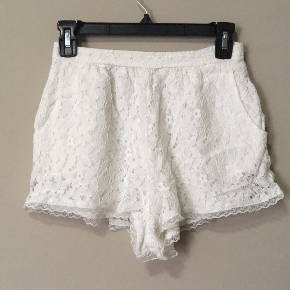 A&F White Shorts